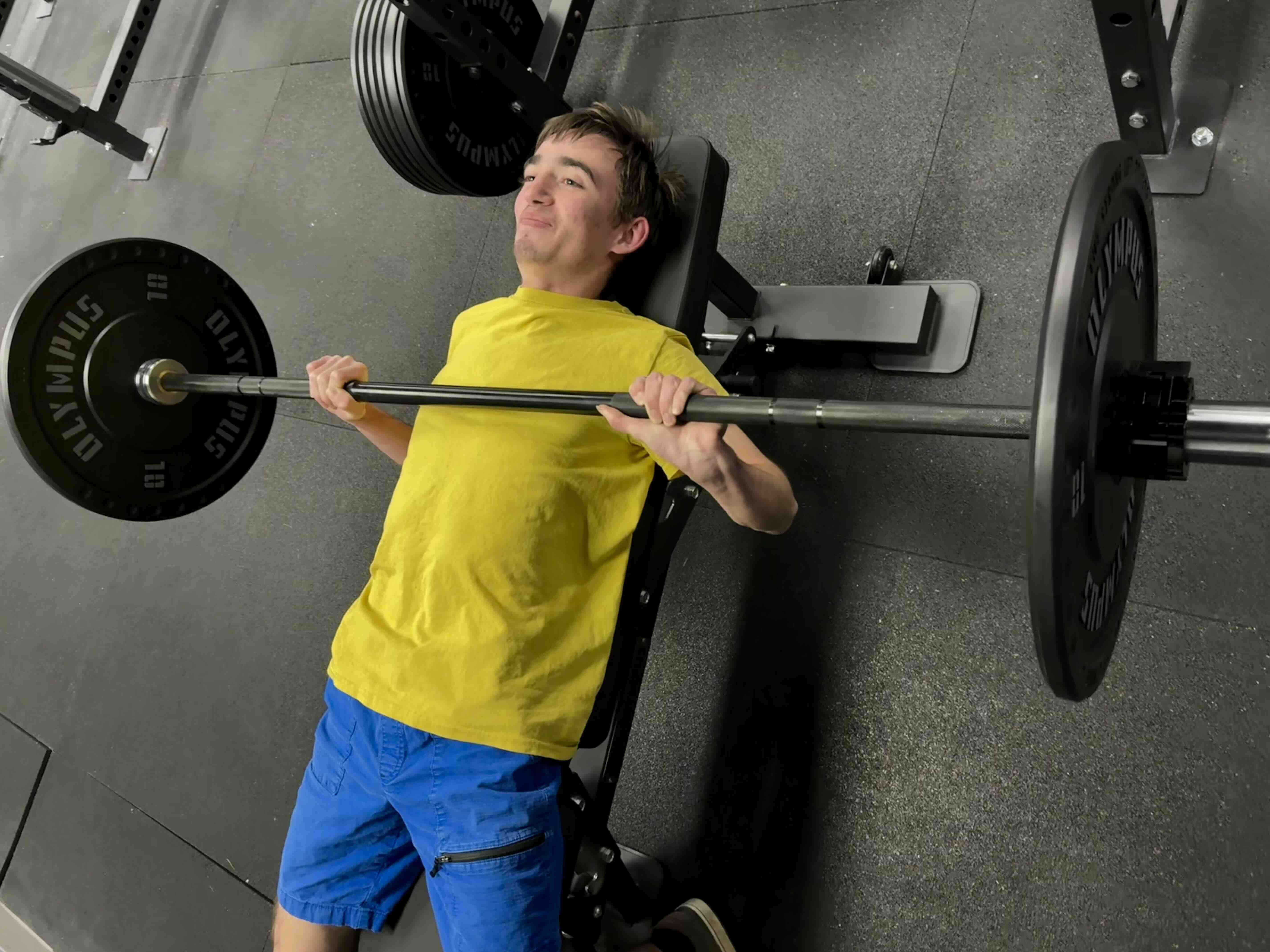 Athlete struggling during training